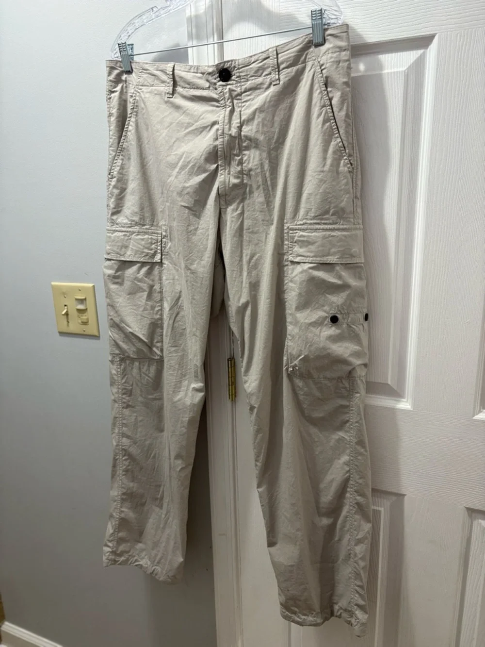 Stone Island Lightweight Type Lo Cargo Pants Size 32 Mens Beige Street Wear
